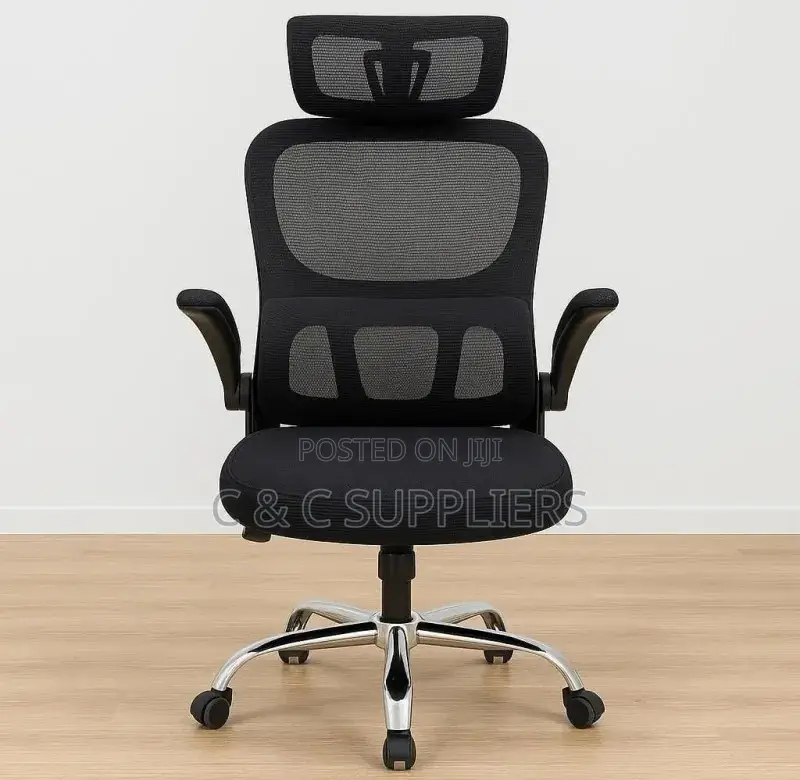 Ergonomic Orthopedic Chair With Flip Armrest.