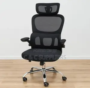 Ergonomic Orthopedic Chair With Flip Armrest.