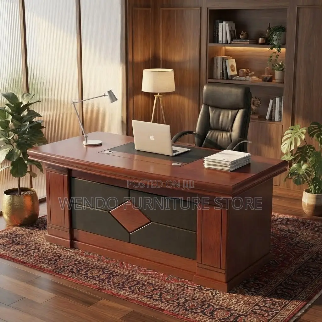 Office Desk; 1.8 Meters Executive Mahogany Stable Desk