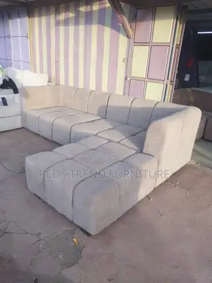 6-Seater L Seat Bubble Design Nude Sofa