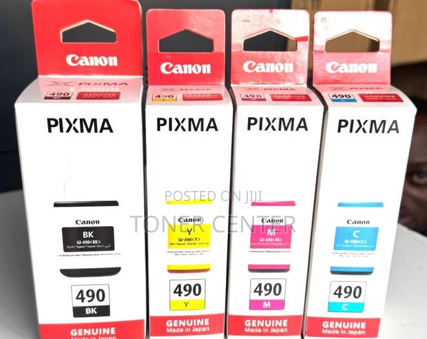 Canon PIXMA 490 Ink Set (GI-490 BK/C/M/Y) Genuine