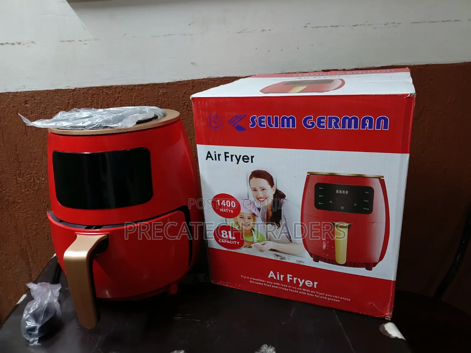 8L Oil-Free Selim Air Fryer With Digital Touch Control