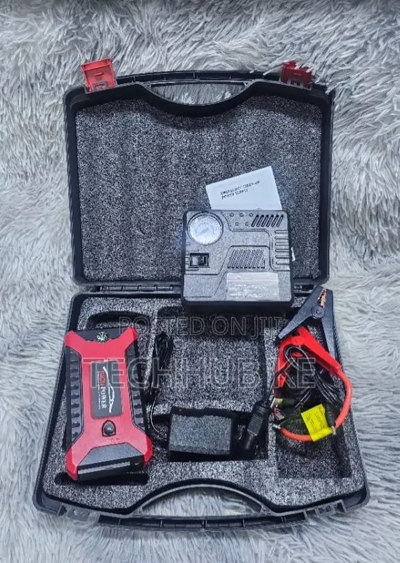 High Power Car Jump Starter With Air Compressor Power Bank