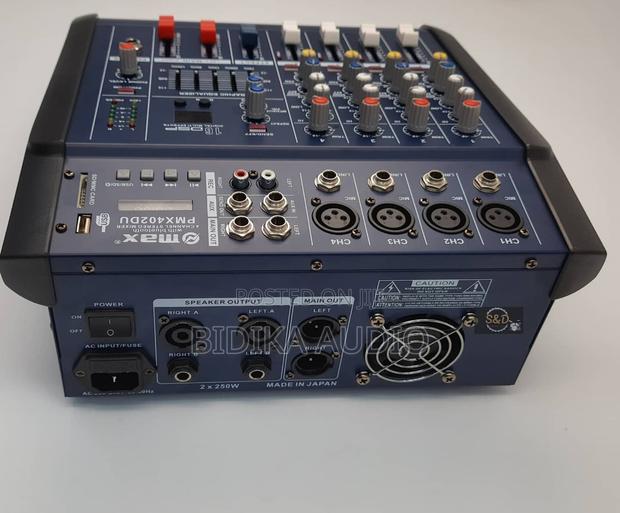 Max PMX402DU 2 X 250W 4-Channel Professional Mixer With Bluetooth - main view