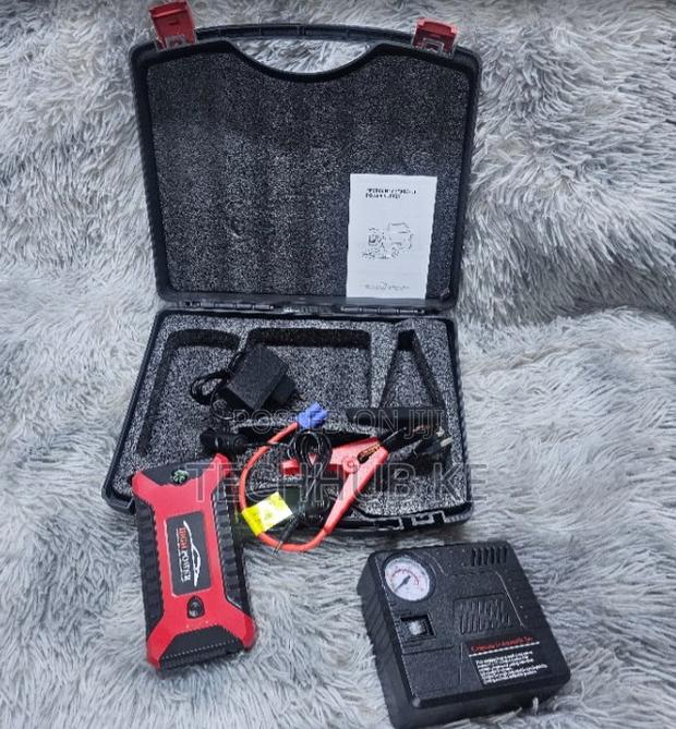 12V Portable Car Jump Starter Battery Booster With Air Compressor