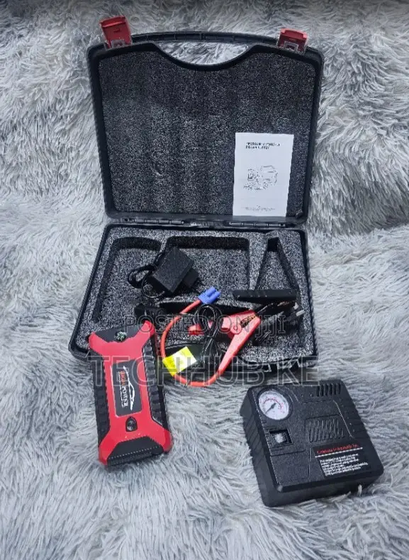 12V Portable Car Jump Starter Battery Booster With Air Compressor