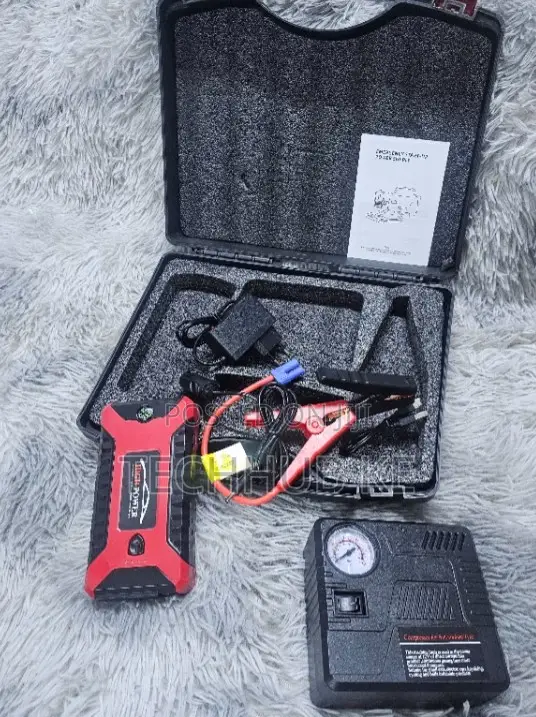Multi-Function Car Jump Starter With Tyre Inflator LED Light
