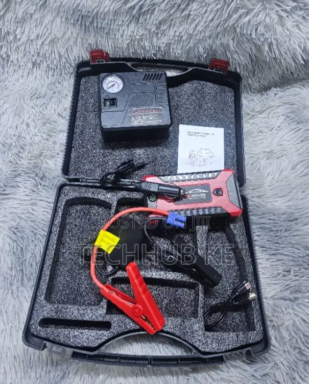 Portable Car Battery Jump Starter With Air Pump for 12V Vehicles