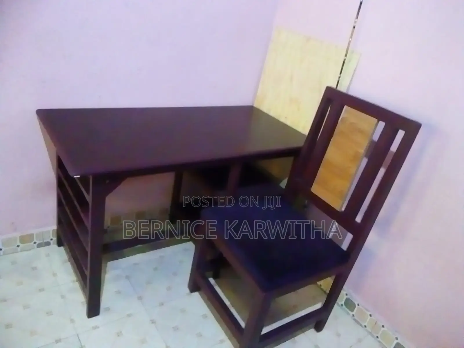 Wooden Study/Work Desk With 1 Matching Chair