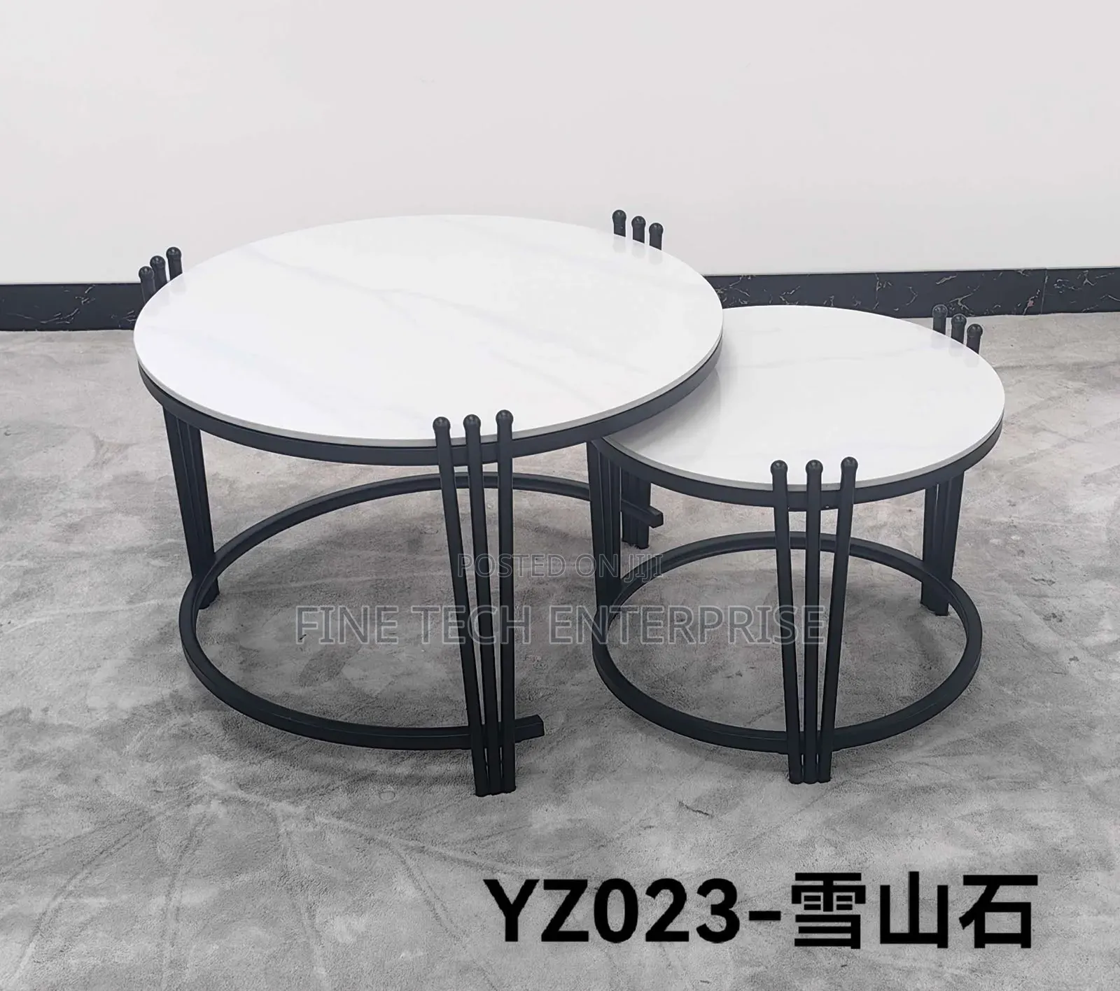 2 in 1 Executive Pure Marble Table