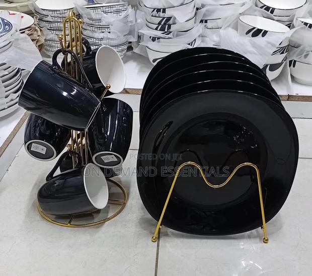 12Pcs Black Dinner Set
