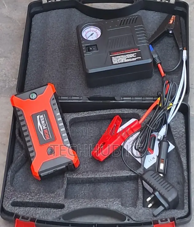 High Capacity Car Jump Starter With USB Fast Charging Air Pump