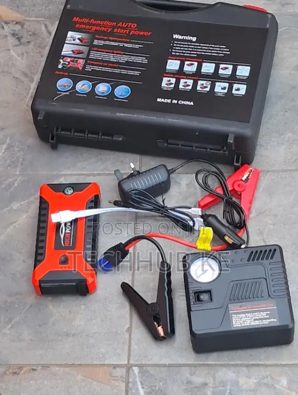 Portable 12V Jump Starter Kit for Cars, SUVs, Vans Motorcycles