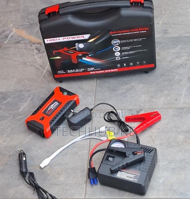 Heavy Duty Car Jump Starter With Built-in Air Compressor Power Bank