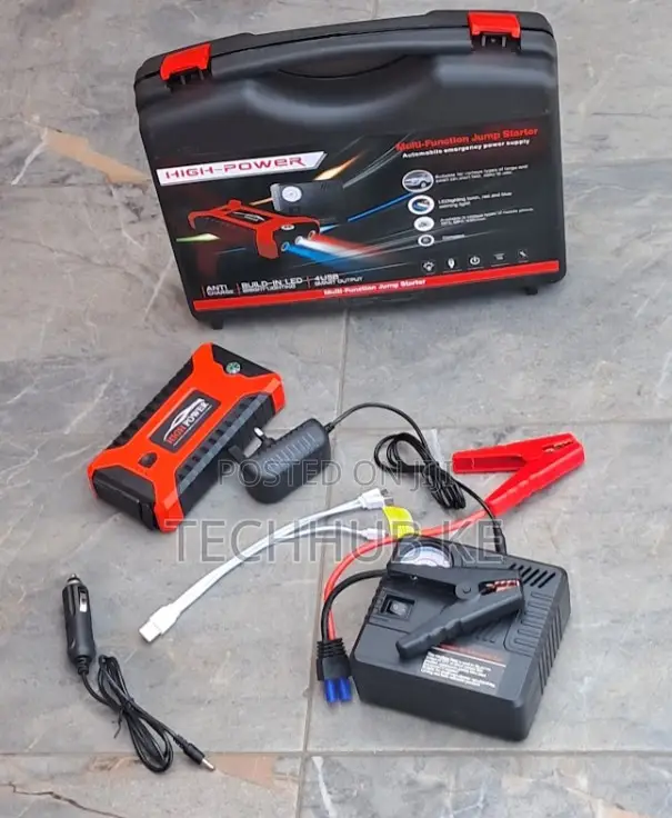 Heavy Duty Car Jump Starter With Built-in Air Compressor Power Bank