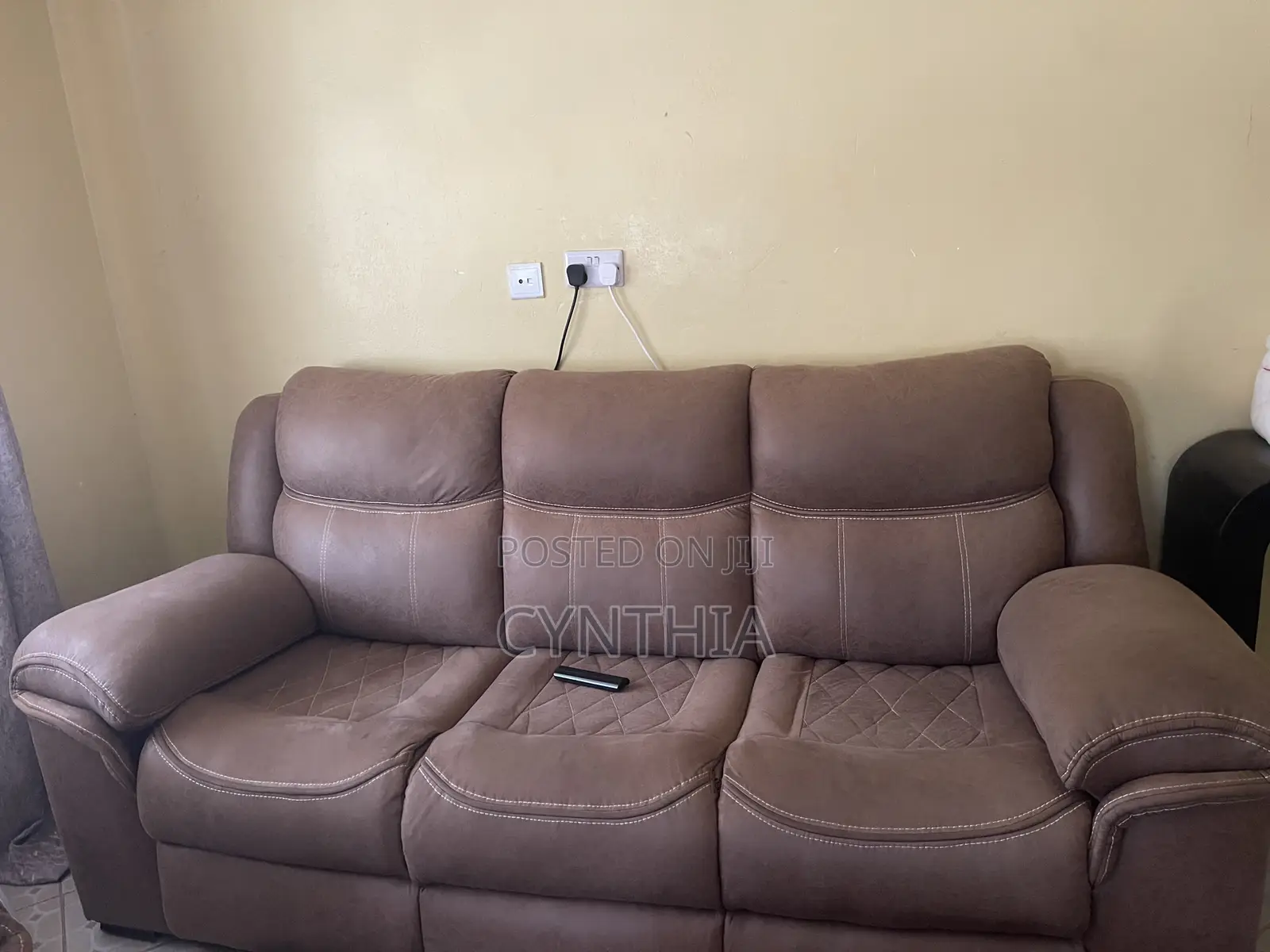 7-Seater Faux Leather Sofa Set – Excellent Condition