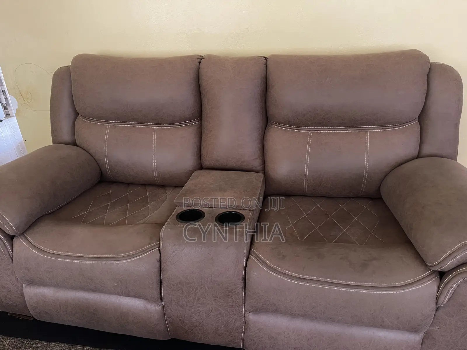 7-Seater Faux Leather Sofa Set – Excellent Condition