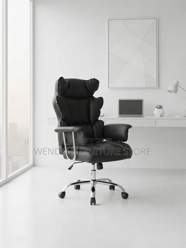 Office Chairs; Adjustable Leather Tufted Office Chairs