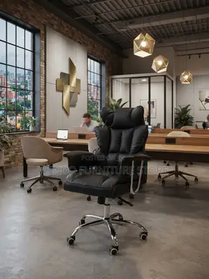 Office Chairs; Adjustable Leather Tufted Office Chairs