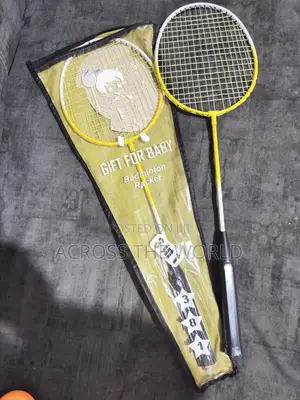 Badminton Racket Yellow and Black Color