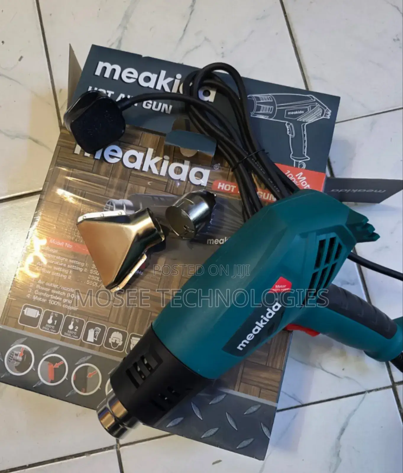 Meakida 2000W Electric Heat Gun – Dual Temperature Hot Air Blower