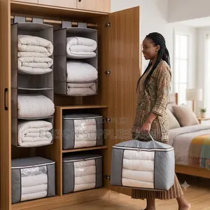 Foldable Clothes Storage Organizer for Duvets, Sheets,Moisture Proof