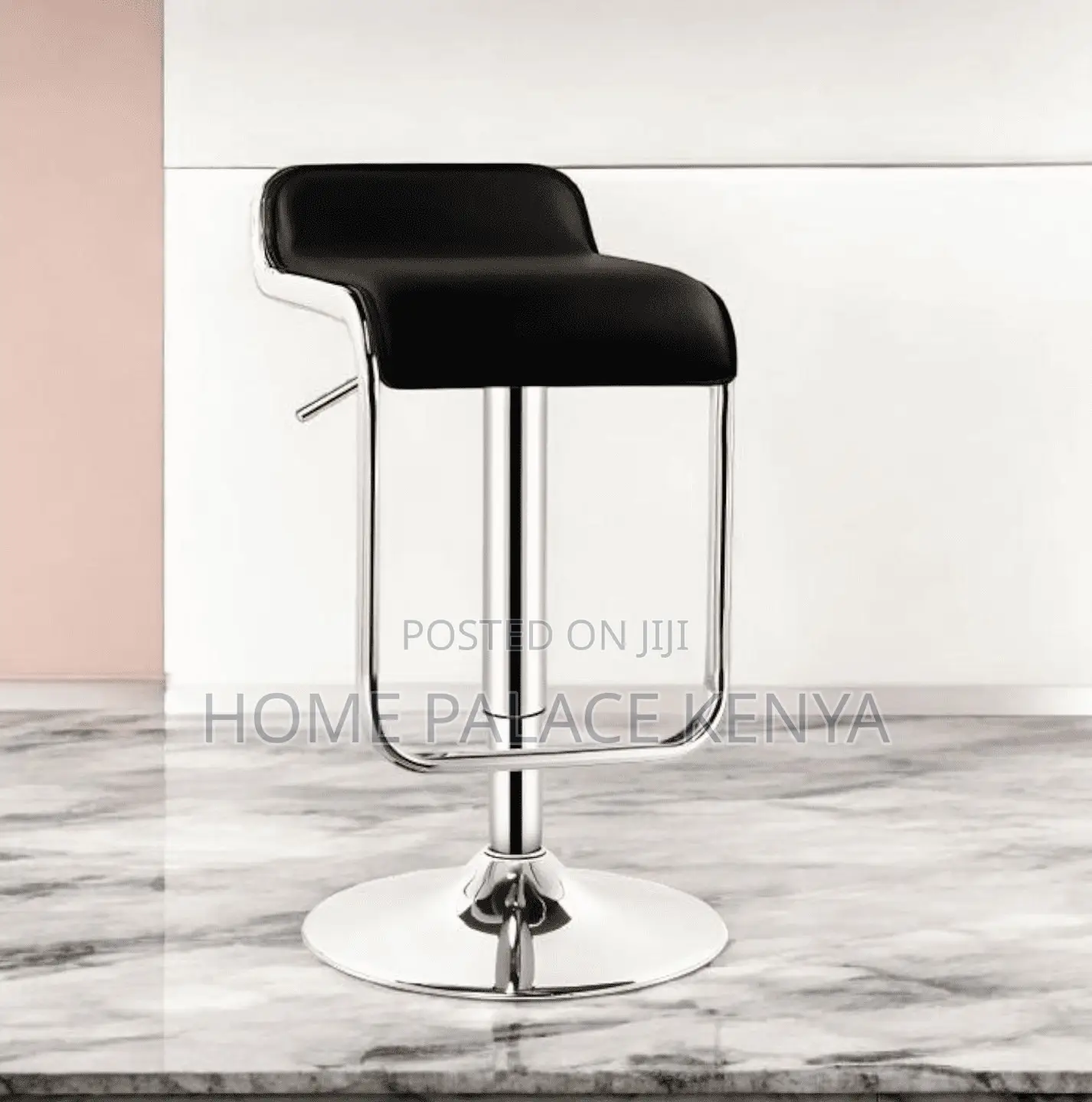 Bar Stool: Silver and White Height Neta Bar Chair