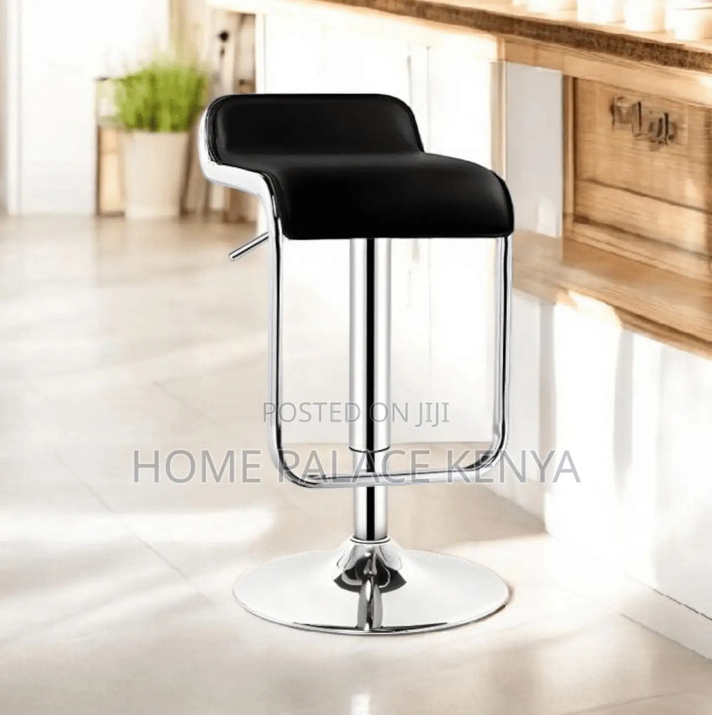Bar Stool: Silver and White Height Neta Bar Chair