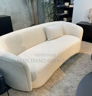 2-Seater Curved Sofa Off-White