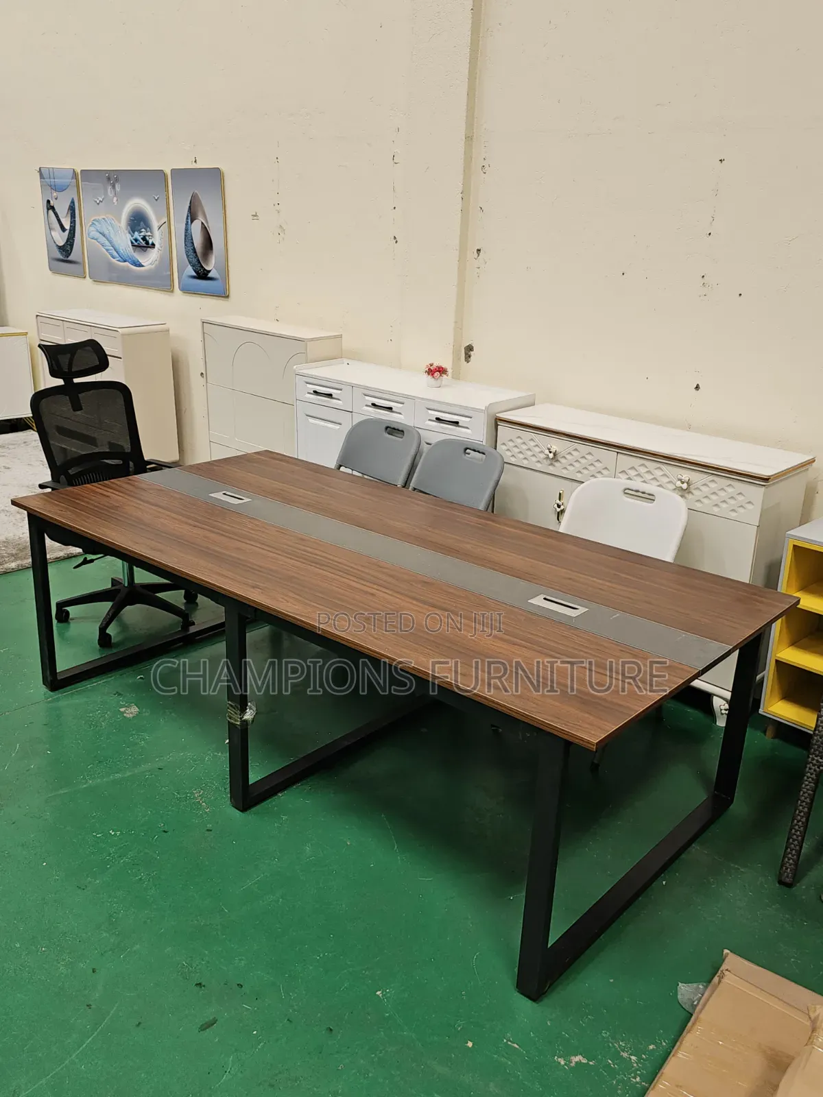 2.4M Industrial Boardroom Table