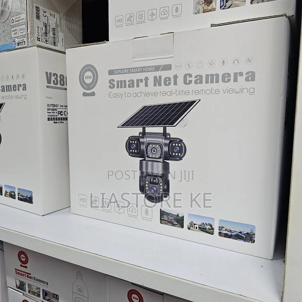 V380 Tripple Lens Solar Powered Camera