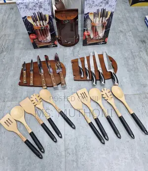 12 PCs Stunning Wooden Utensil and Professional Knife Set