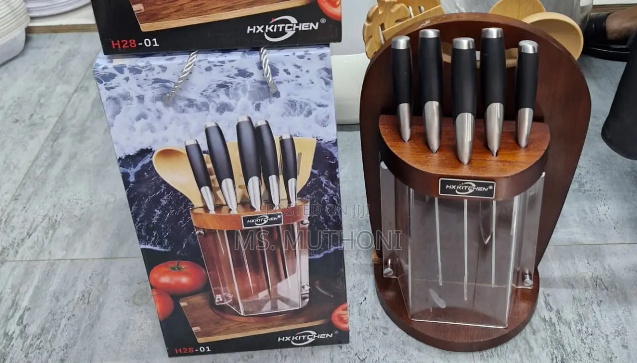 12 PCs Stunning Wooden Utensil and Professional Knife Set