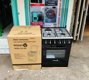 Volsmart 60×60cm Standing Cooker – 3G+1E Hotplate With Electric Oven
