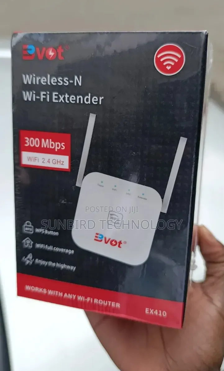 BVot Wireless -N WiFi Extender Ex410 Works With Any WiFi Router.