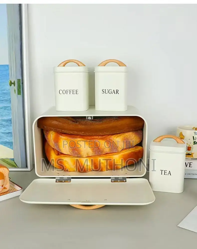 Modern Home Kitchen Bread Box / Tea Sugar Coffee Storage Carnister