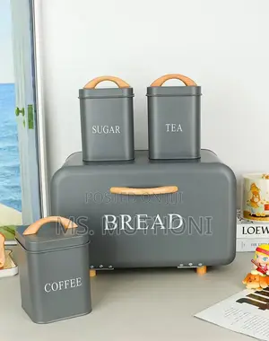 4-Piece Kitchen Bread Bin Canisters Storage Set