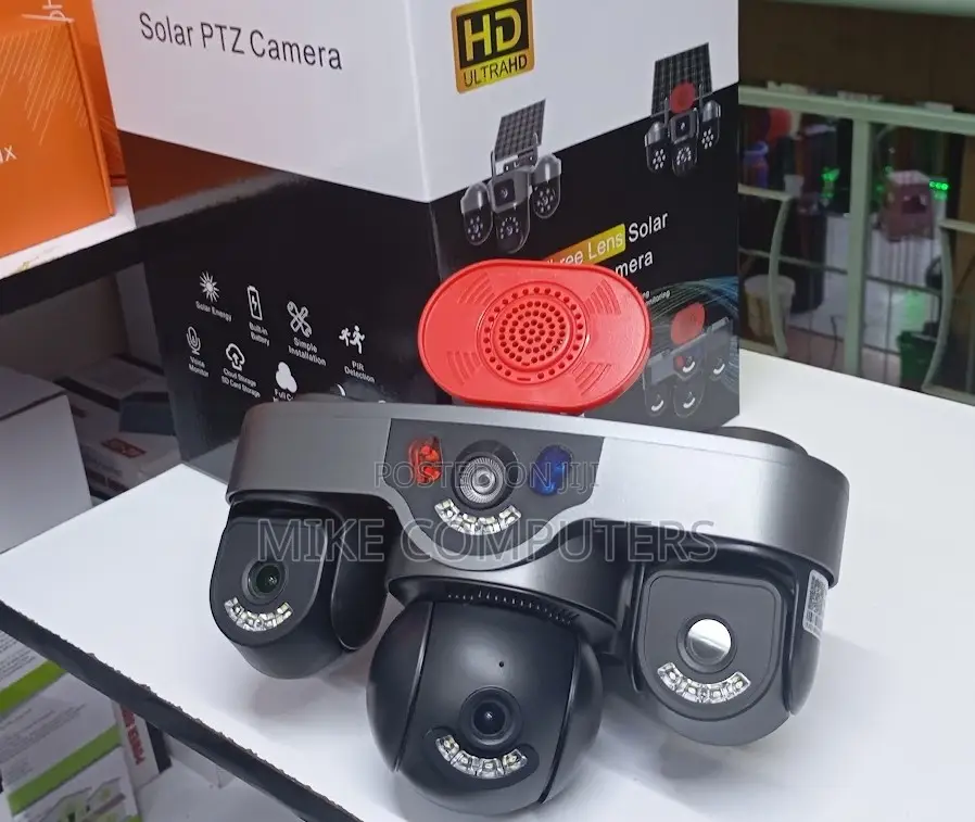 Smart 3-Lens 24/7 Recording Security Camera Wireless 4G