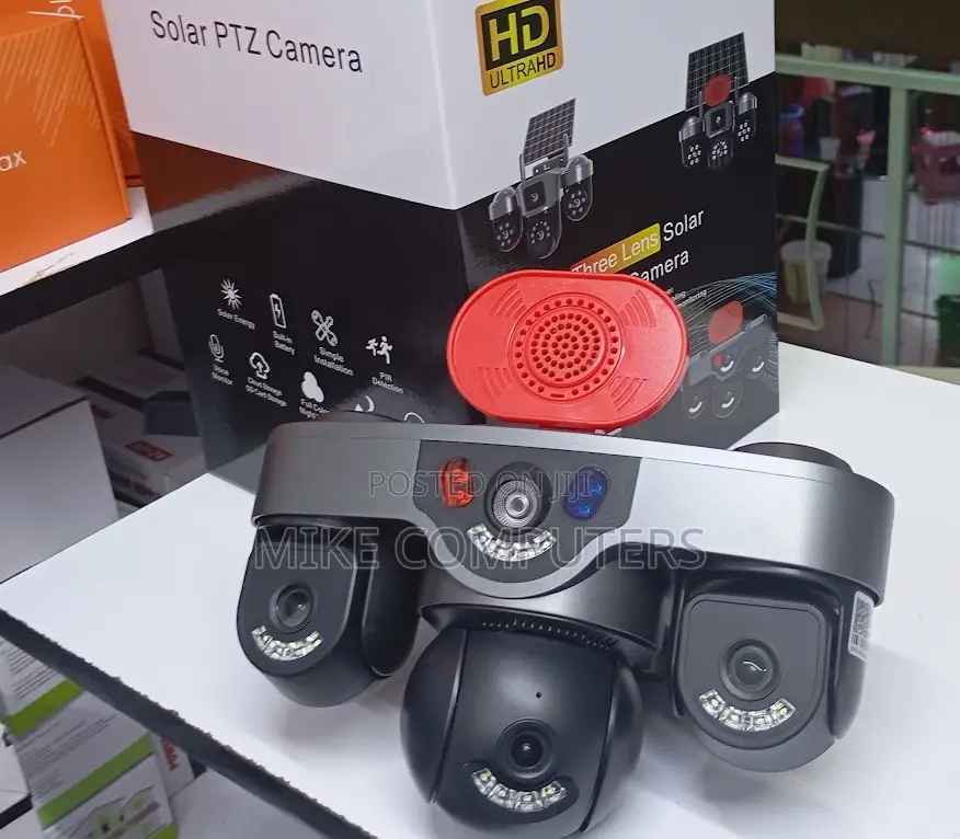 3-Lens 24/7 Recording Security Camera Wireless 4G