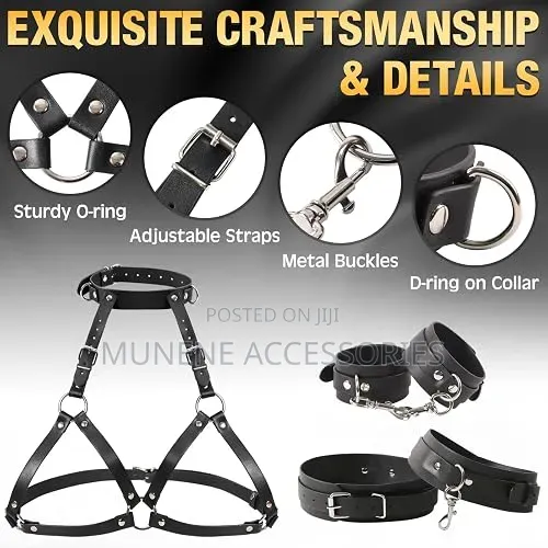 BDSM Sex Bondage Breast Restraints Wrist Thigh Cuffs B to E Cup Neck