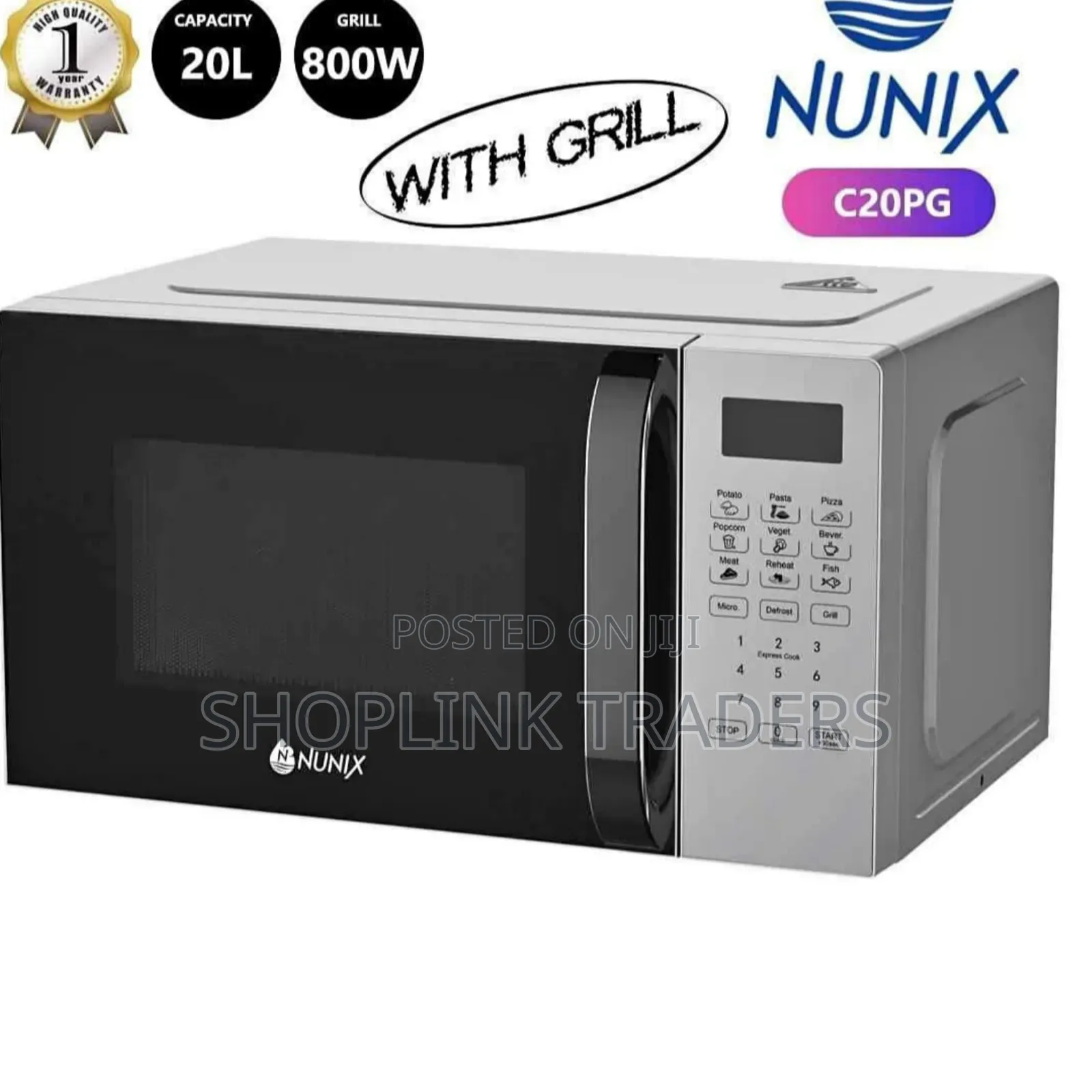 Microwave Nunix 20 Liters Digital Microwave  With Grill
