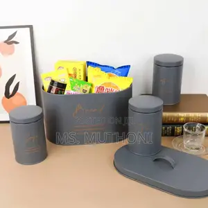 Modern Home Kitchen Bread Box / Tea Sugar Coffee Storage Carnister Set
