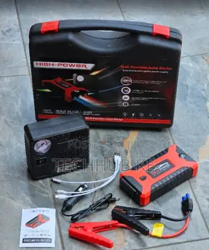 Portable 12V 99800mAh Car Jump Starter Built in Tire Inflator AIR Pump