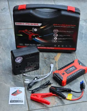 Car Jump Starter With 600A Peak Current, Inflator Power Supply