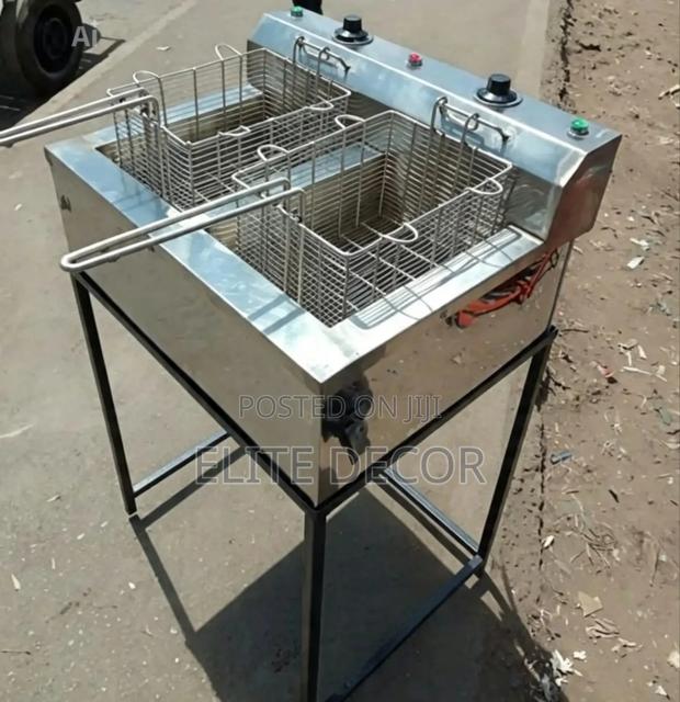 Commercial 10L Double Deep Fryer With Stand – Jua Kali Made
