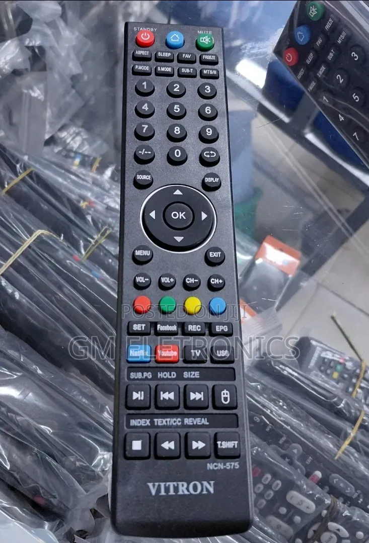 High Quality Vitron Smart TV Replacement Remote Control + Batteries.