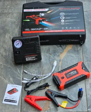 12V Portable Jump Starter With Air Pump Multifunction Car Booster