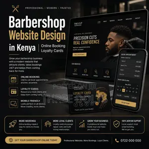 Barbershop Website Design in Kenya | Online Booking Loyalty Cards