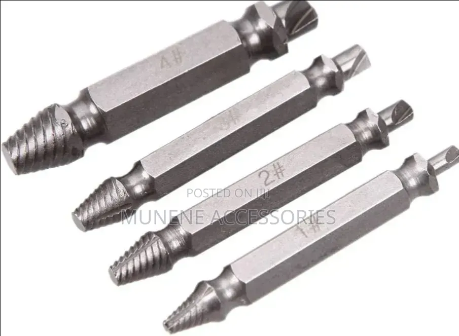 4 in 1 Steel Broken Speed Out Damaged Screw Extractor Drill Bits