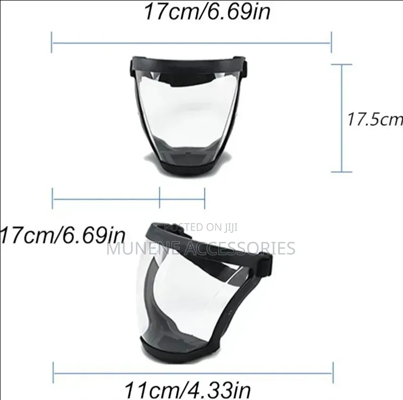Full Face Mask Anti-Fog in Transparent With Adjustable Strap Welding